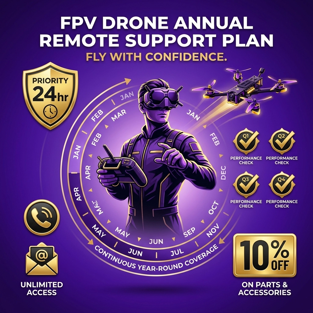 FPV Drone - Phone/Video Annual Remote Support Plan – “Fly with Confidence”