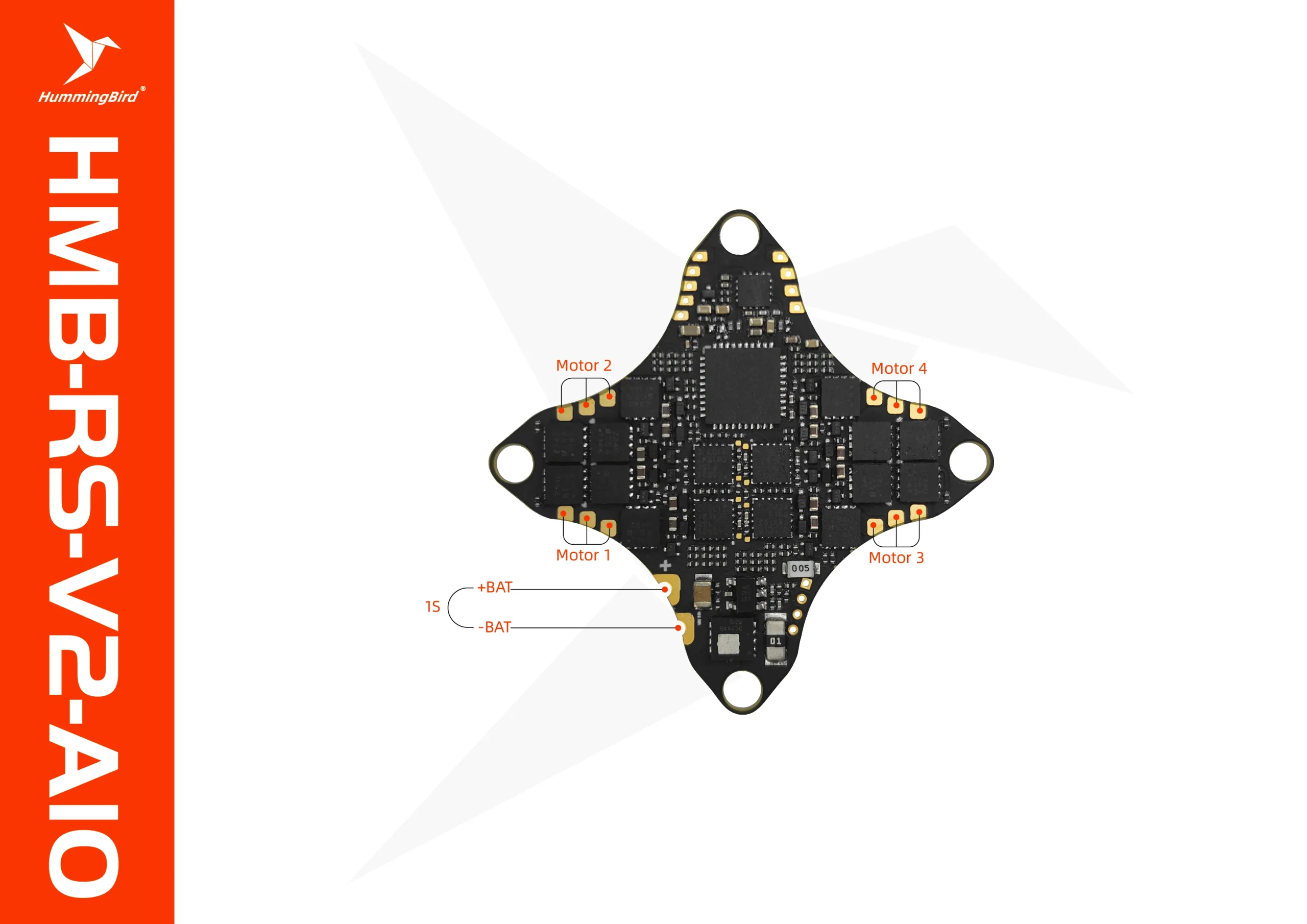 HummingBird Whoop Race Spec V2 AIO Flight Controller ELRS 2.4G with 25–400mW VTX - Image 2